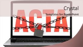  Presentation with trade - Cool new PPT layouts with blockade - trade agreement acta inside internet backdrop and a lemonade colored foreground