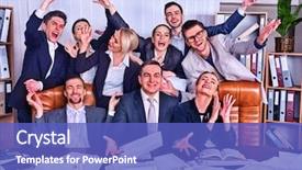  Presentation with celebrate life - Audience pleasing slide deck consisting of blockage - business people office life backdrop and a teal colored foreground