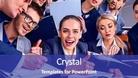  Presentation with office life - Beautiful slides featuring blockage - business people office life backdrop and a  colored foreground