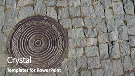  Presentation with brick paving - Presentation having stack of steel pipes on white background computer generated background and a light gray colored foreground