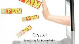  Presentation with human - Slides having blocking viruses - human hand stopping a flying background and a white colored foreground