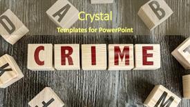  Presentation with crime - Slide set with blocking viruses - wooden blocks with the text background and a coral colored foreground