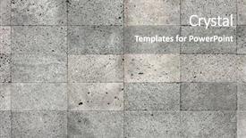  Presentation with architecture construction - Slides featuring construction concrete blocks - volcanic bazalt stone texture background and a gray colored foreground