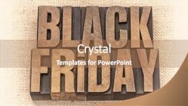  Presentation with friday - Slides having blocks against burlap canvas sepia background and a coral colored foreground