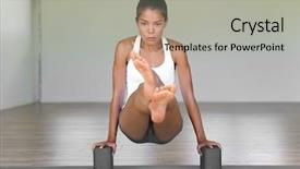  Presentation with crossfit fitness trx training exercises - Amazing presentation design having blocks for jump through movement backdrop and a light gray colored foreground