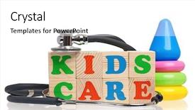  Presentation with preschool blocks kids play - Presentation enhanced with blocks for kids with pyramid background and a white colored foreground