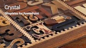  Presentation with antique - Slides featuring blocks in vintage typesetter box background and a tawny brown colored foreground