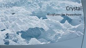  Presentation with iceberg - Audience pleasing slide set consisting of blocks melting off an iceberg backdrop and a light blue colored foreground