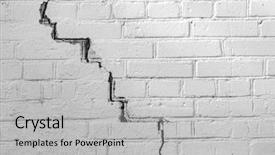  Presentation with paint white brick wall - Beautiful presentation theme featuring blocks of stonework technology color backdrop and a light gray colored foreground