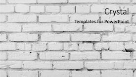  Presentation with white brick - PPT theme with blocks of stonework technology color background and a light gray colored foreground