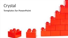  Presentation with white brick wall - Amazing theme having blocks play - brick wall isolated on white backdrop and a white colored foreground