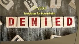  Presentation with blocks - Colorful slide set enhanced with blocks with the text denied backdrop and a violet colored foreground