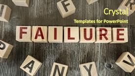  Presentation with blocks - Colorful slide set enhanced with blocks with the text failure backdrop and a  colored foreground