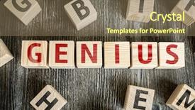  Presentation with blocks - Presentation theme enhanced with blocks with the text genius background and a violet colored foreground