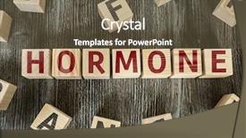  Presentation with hormone - Amazing slide set having blocks with the text hormone backdrop and a tawny brown colored foreground