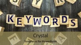  Presentation with blocks - Cool new PPT theme with blocks with the text keywords backdrop and a coral colored foreground
