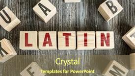  Presentation with blocks - Presentation design consisting of blocks with the text latin background and a coral colored foreground