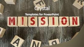  Presentation with mission - Audience pleasing presentation theme consisting of blocks with the text mission backdrop and a tawny brown colored foreground
