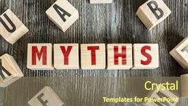  Presentation with colour blocking building blocks - Theme having blocks with the text myth background and a violet colored foreground