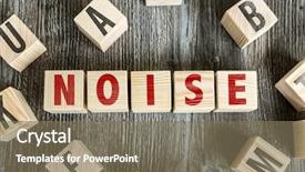  Presentation with noise - Amazing slide deck having blocks with the text noise backdrop and a violet colored foreground