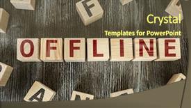  Presentation with blocks - Presentation enhanced with blocks with the text offline background and a tawny brown colored foreground