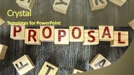  Presentation with colour blocking building blocks - Presentation theme with blocks with the text proposal background and a  colored foreground