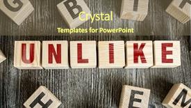  Presentation with colour blocking building blocks - Presentation design consisting of blocks with the text unlike background and a violet colored foreground