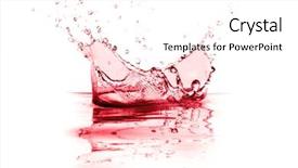  Presentation with splash - Presentation theme enhanced with blod flow - red wine splash isolated background and a white colored foreground