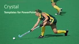  Presentation with field hockey - Theme with bloemfontein-south-africa-february-7 background and a ocean colored foreground