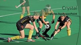  Presentation with field hockey - Colorful slides enhanced with bloemfontein-south-africa-february-7 backdrop and a ocean colored foreground