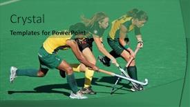  Presentation with field hockey - Audience pleasing PPT theme consisting of bloemfontein-south-africa-february-7 backdrop and a  colored foreground