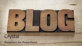  Presentation with barn wood - Presentation theme featuring blog - a word in vintage background and a coral colored foreground