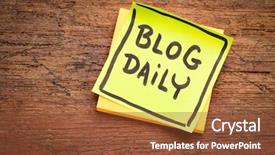  Presentation with blog - Presentation design enhanced with blog daily reminder - handwriting background and a tawny brown colored foreground