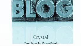  Presentation with blog - Colorful slide deck enhanced with blog in lead letters backdrop and a sky blue colored foreground