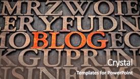  Presentation with article - Presentation design with blog word abstract in wood background and a tawny brown colored foreground