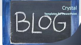  Presentation with blog - Theme enhanced with blog-word-white-chalk-handwriting background and a ocean colored foreground