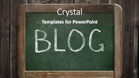  Presentation with blog - Theme consisting of blog word written on blackboard background and a dark gray colored foreground