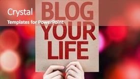  Presentation with blog - Beautiful theme featuring blog your life card backdrop and a coral colored foreground
