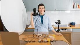  Presentation with orange juice - Slide deck consisting of blogging-profession-and-people-concept background and a coral colored foreground