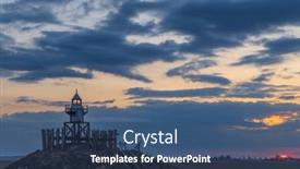  Presentation with lighthouse beacon - Presentation theme enhanced with blokzijl-lighthouse-flevoland-the-netherlands background and a ocean colored foreground