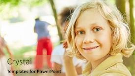  Presentation with tour - Presentation theme with blond-boy-in-nature background and a coral colored foreground
