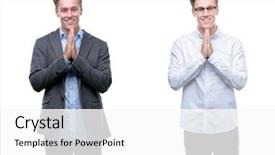  Presentation with 3d man business leader - Audience pleasing slides consisting of blond business man wearing different backdrop and a  colored foreground