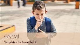  Presentation with park - Slide deck featuring blond-child-student-coughing background and a lemonade colored foreground