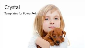  Presentation with puppy - Presentation theme featuring currency devaluation - balance between the two currencies background and a dark gray colored foreground.