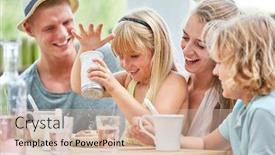  Presentation with sugar - Presentation theme with blond-girl-is-playing background and a lemonade colored foreground