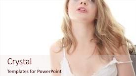  Presentation with kidnapping - PPT theme having blond girl tied with rope background and a lemonade colored foreground