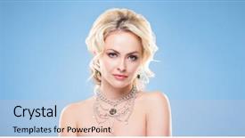  Presentation with golden woman - Audience pleasing presentation consisting of blond girl with luxury golden backdrop and a lemonade colored foreground