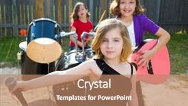  Presentation with concert band dancing - Amazing presentation having girl singing playing live band backdrop and a coral colored foreground