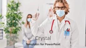  Presentation with attitude - Slides consisting of blond-man-wearing-doctor-uniform background and a light gray colored foreground