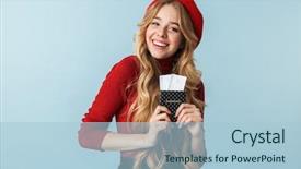  Presentation with passport travel - Cool new PPT theme with holding passport and travel ticket backdrop and a light blue colored foreground